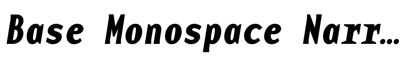 Base Monospace Narrow Bold Italic